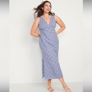 Sleeveless Gingham Maxi Dress